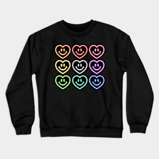 Neon Smiey Heart Crewneck Sweatshirt